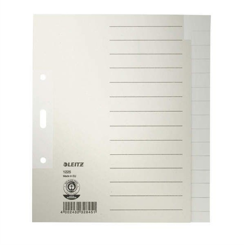 leitz-register-tauenpapier-rc-100-g/m-blanko-a5-15-blatt-grau