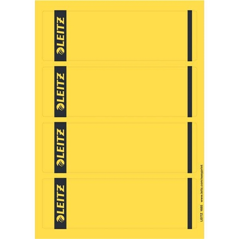 leitz-rueckenschild-auf-a4-bogen-selbstklebend-papier-breit-/-kurz-61-x-192-mm-gelb-100-stueck