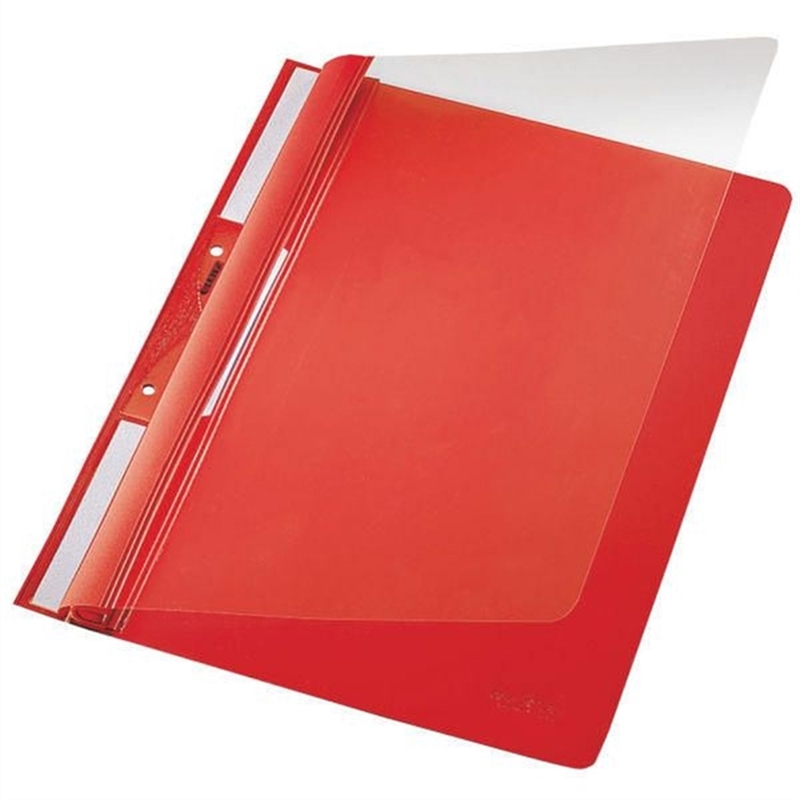 leitz-schnellhefter-universal-pvc-transparenter-vorderdeckel-kaufmaennische-heftung-a4-rot