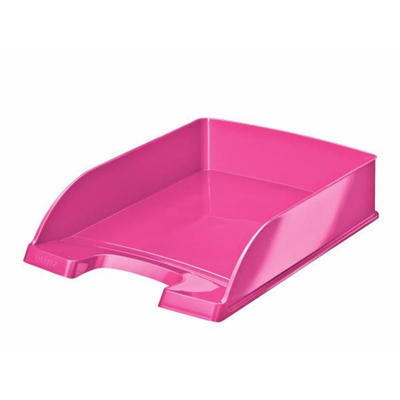 leitz-briefkorb-wow-polystyrol-a4-255-x-357-x-70-mm-pink-metallic