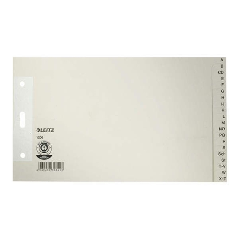 leitz-register-tauenpapier-rc-a-z-a5-quer-20-blatt-grau