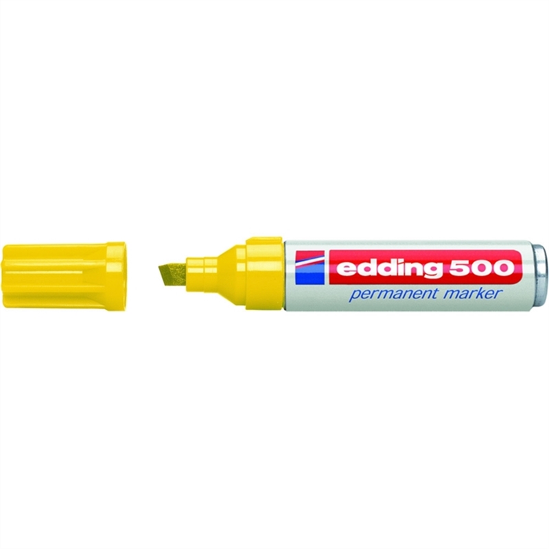 edding-permanentmarker-500-keilspitze-2-7-mm-schreibfarbe-gelb