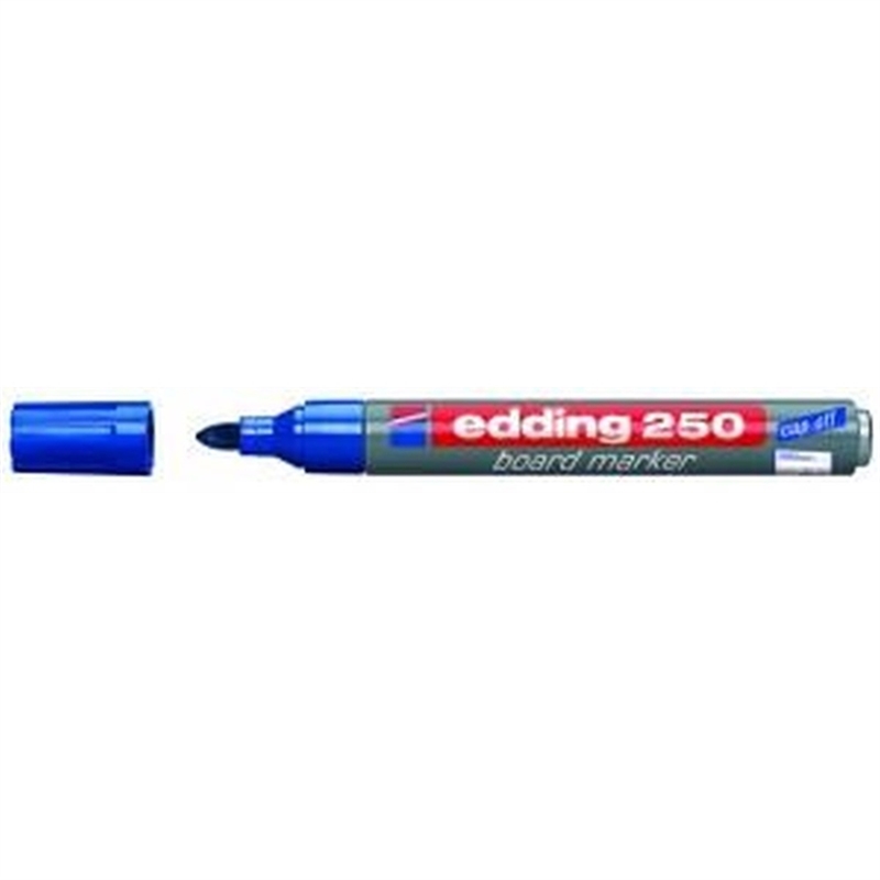 edding-boardmarker-250-nachfuellbar-rundspitze-1-5-3-mm-schaftfarbe-grau-schreibfarbe-blau