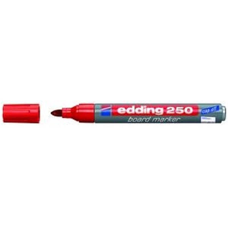 edding-boardmarker-250-nachfuellbar-rundspitze-1-5-3-mm-schaftfarbe-grau-schreibfarbe-rot