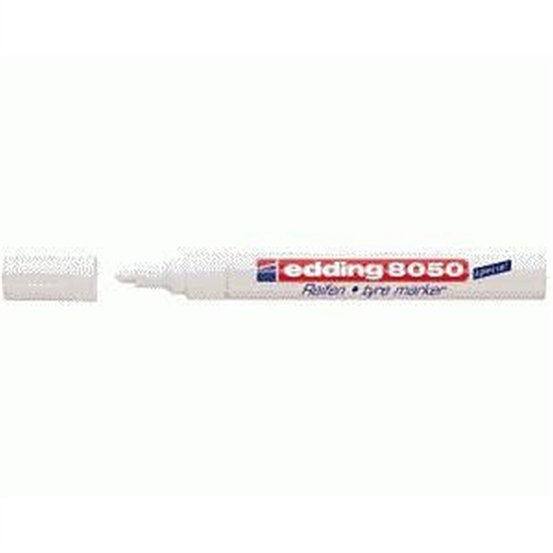 edding-reifenmarker-8050-einweg-rundspitze-2-4-mm-schaftfarbe-weiss-schreibfarbe-weiss