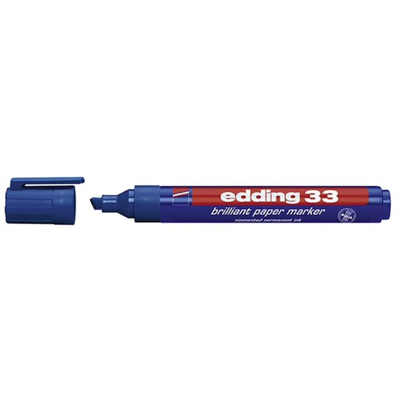 edding-pigmentmarker-brilliant-paper-marker-33-nachfuellbar-keilspitze-1-5-mm-schreibfarbe-blau