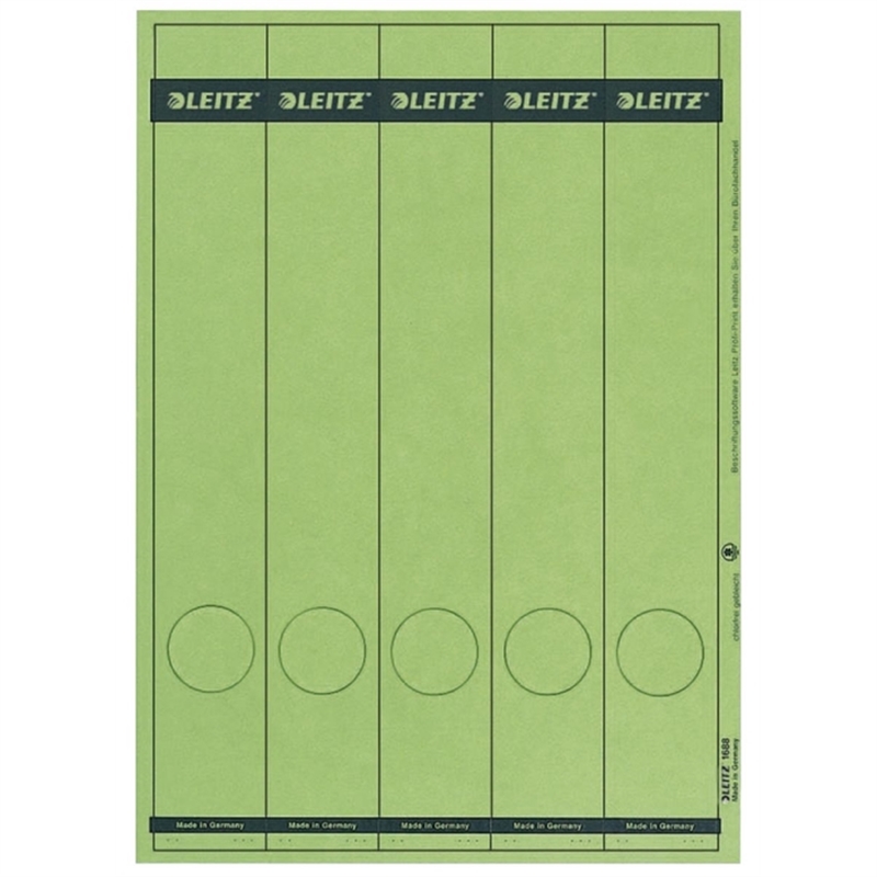 leitz-rueckenschild-auf-a4-bogen-selbstklebend-papier-schmal-/-lang-39-x-285-mm-gruen-125-stueck