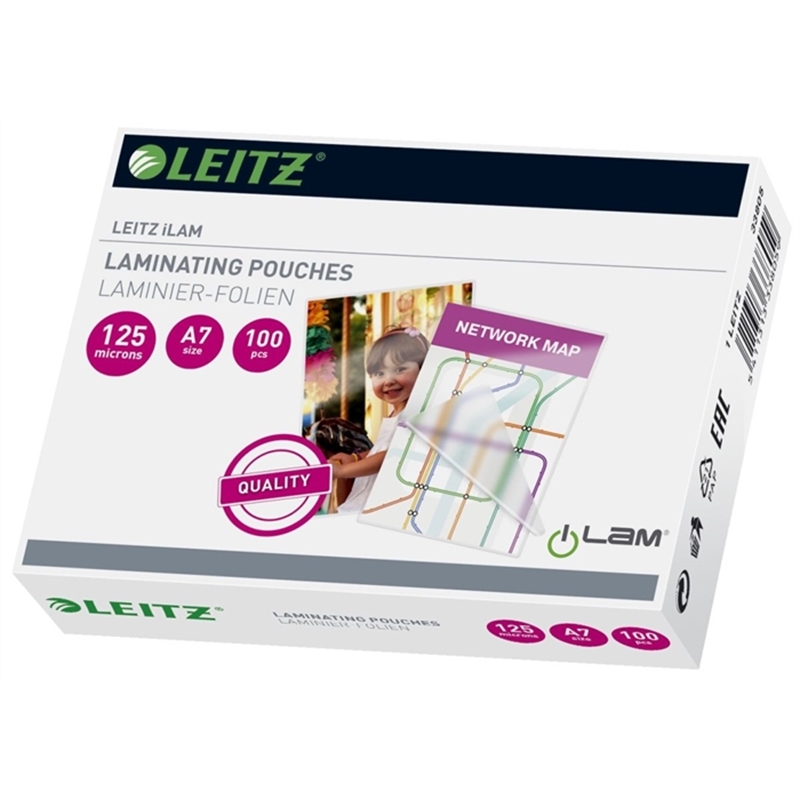 leitz-laminiertasche-a7-80-x-111-mm-0-125-mm-farblos-100-stueck