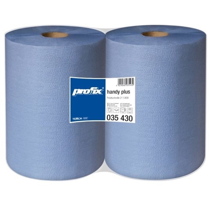 profix-wischtuch-handy-plus-tissue-2lagig-auf-rolle-2-x-1-000-tuecher-36-x-38-cm-blau-2-rollen