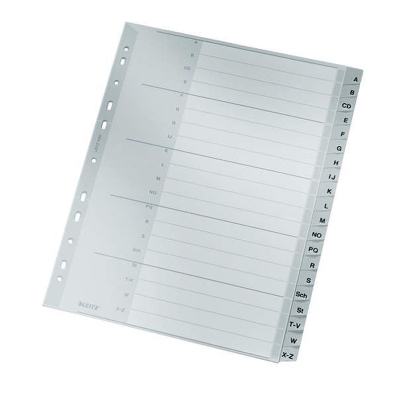 leitz-register-pp-a-z-a4-volle-hoehe-ueberbreit-23-8-x-29-7-cm-20-blatt-grau