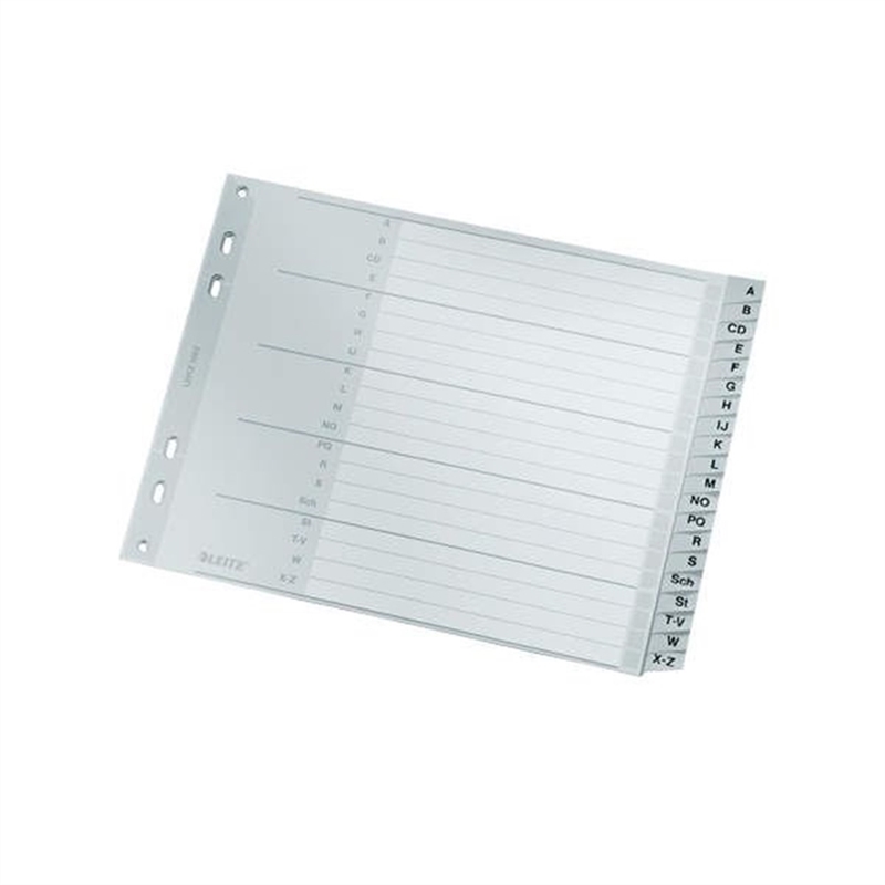 leitz-register-pp-a-z-a4-halbe-hoehe-ueberbreit-23-8-x-18-cm-20-blatt-grau