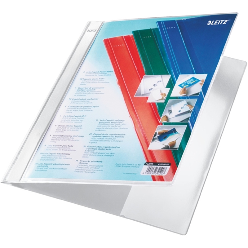 leitz-schnellhefter-exquisit-pvc-hartfolie-transparenter-vorderdeckel-kaufmaennische-heftung-a4-ueberbreit-24-4-x-31-cm-weiss