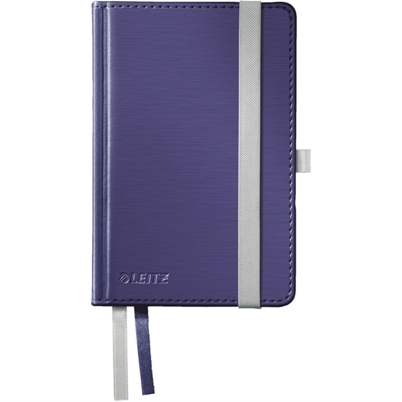 leitz-notizbuch-style-kariert-a6-100-g/m-einbandfarbe-titan-blau-80-blatt