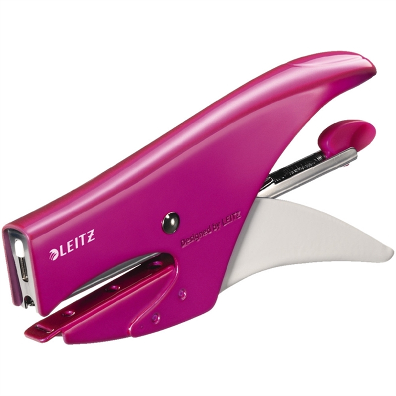 leitz-heftzange-wow-fuer-no-10-15-blatt-pink-metallic