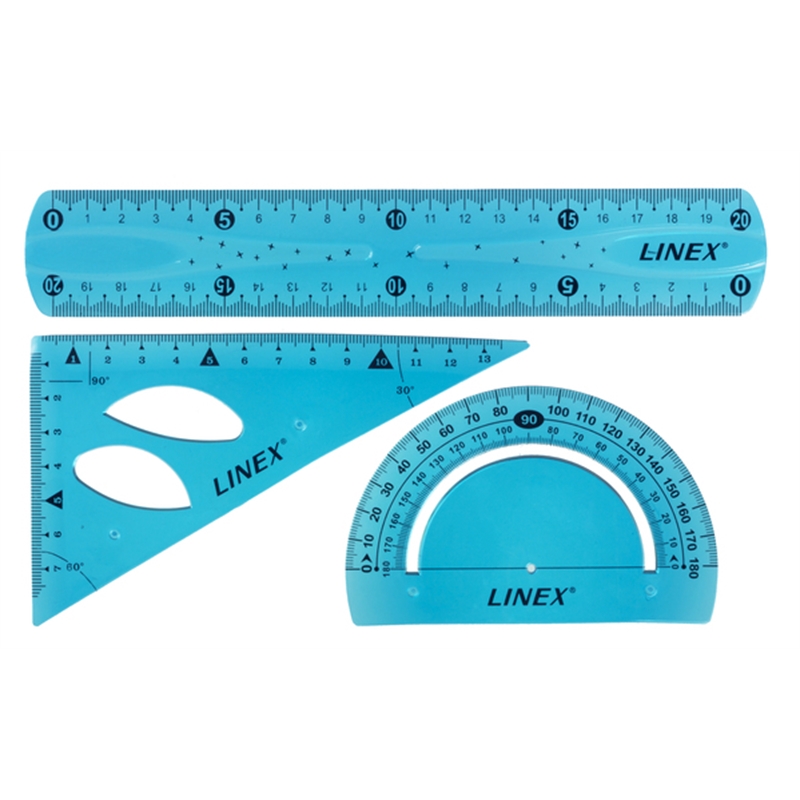 linex-set-lineal-20-cm-zeichendreieck13-cm-und-winkelmesser-blau