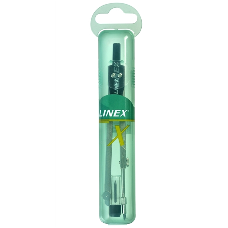 linex-15-schulzirkel-bleizirkel-140mm-ein-schenkel-mit-gelenk-und-minendose