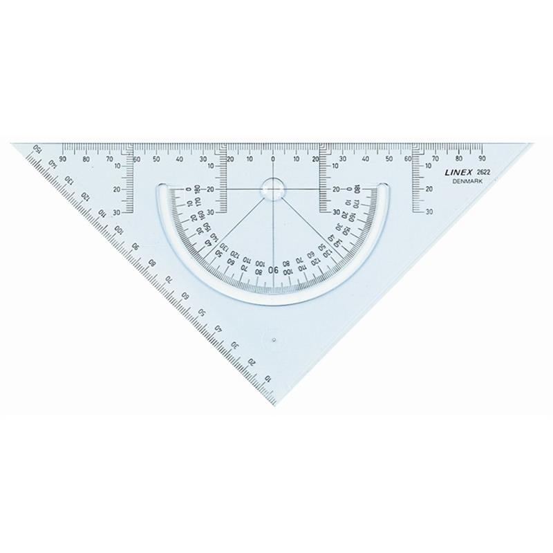 linex-geometriedreieck-22-5-x-16-cm-mit-tuschkante-winkelmesser-und-lupe-unter-dem-nullpunkt