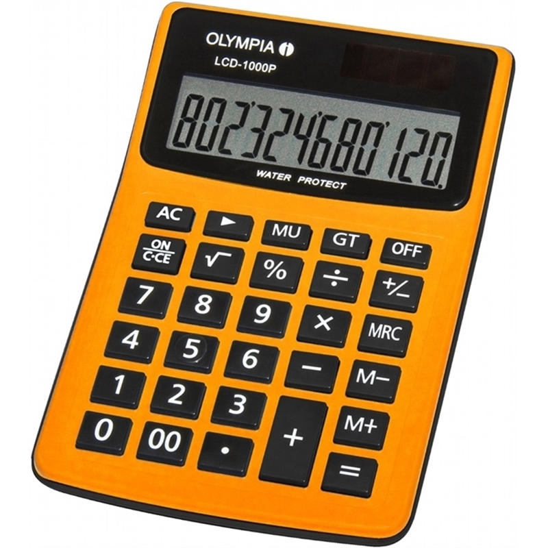 olympia-lcd1000p-taschenrechner-wasser-und-staubdicht-orange
