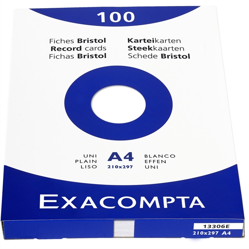 exacompta-karteikarte-blanko-a4-karton-205-g/m-weiss-100-stueck