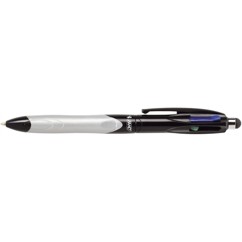 bic-mehrfarbkugelschreiber-4colours-stylus-nachfuellbar-druckmechanik-0-4-mm-schreibfarbe-schwarz/rot/blau/gruen