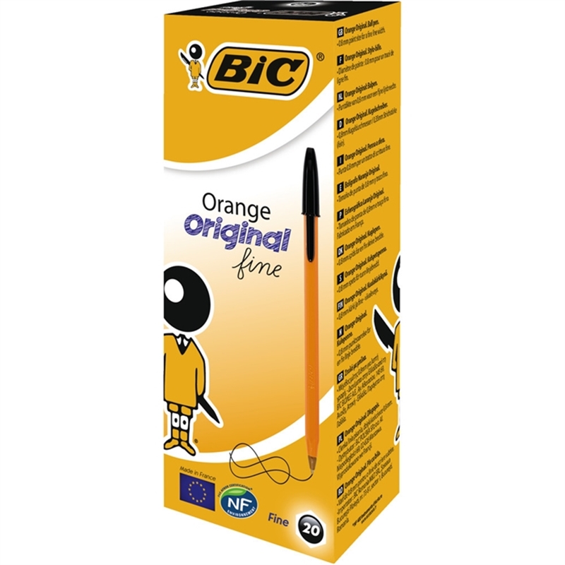 bic-kugelschreiber-orange-0-35-mm-schaftfarbe-orange-schreibfarbe-schwarz-20-stueck