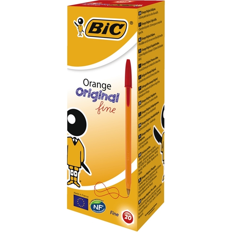 bic-kugelschreiber-orange-0-35-mm-schaftfarbe-orange-schreibfarbe-rot-20-stueck