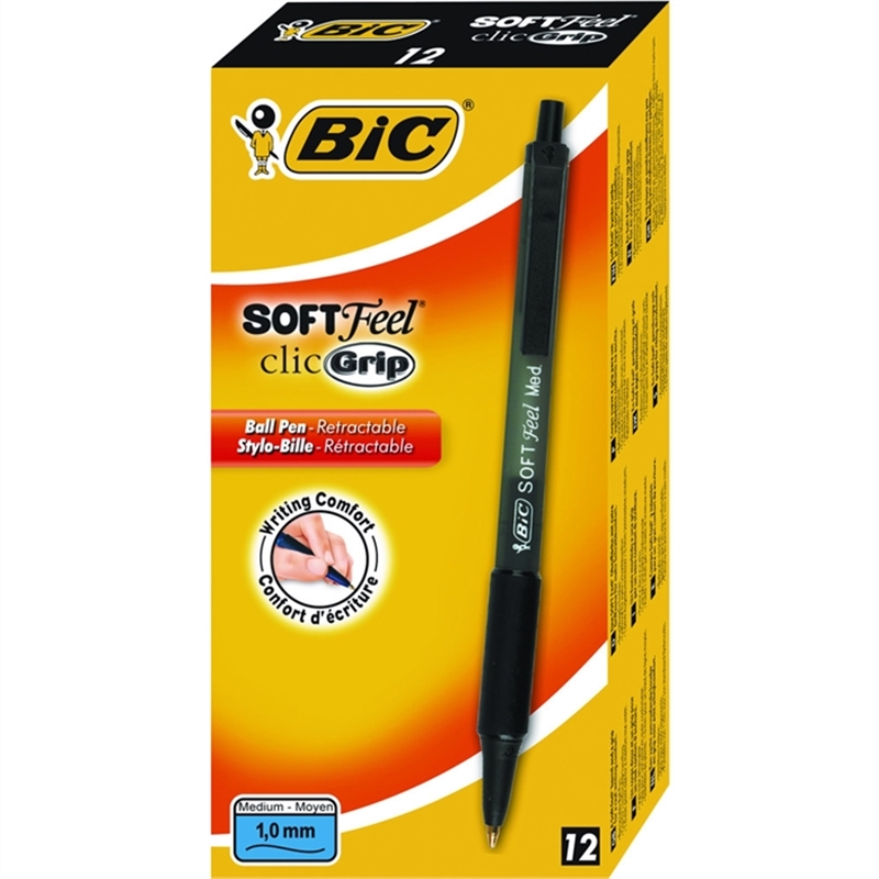 bic-kugelschreiber-soft-feel-clic-grip-druckmechanik-0-4-mm-schreibfarbe-schwarz-12-stueck