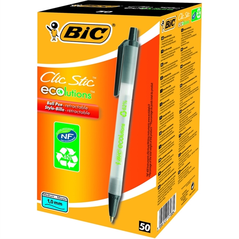 bic-kugelschreiber-ecolutions-clic-stic-druckmechanik-0-4-mm-schreibfarbe-schwarz-50-stueck