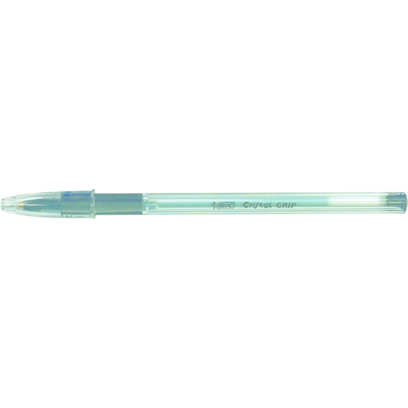 bic-kugelschreiber-cristal-grip-einweg-mit-kappe-0-4-mm-transparent-schreibfarbe-schwarz