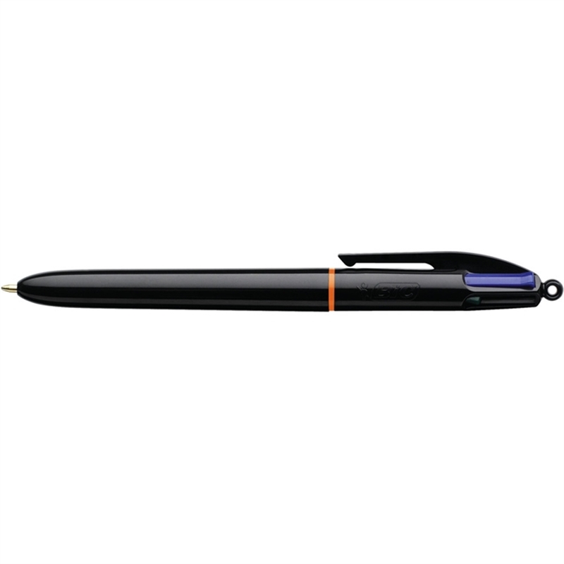 bic-mehrfarbkugelschreiber-4colours-pro-nachfuellbar-druckmechanik-m-0-4-mm-schaftfarbe-schwarz-hochglaenzend-schreibfarbe-schwarz/rot/blau/gruen