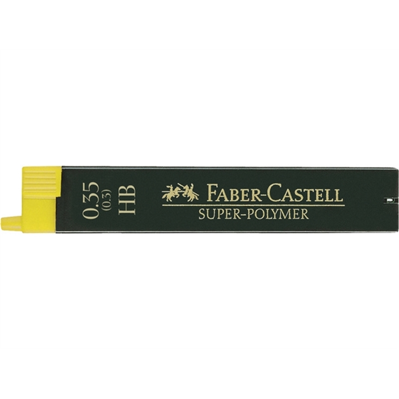 faber-castell-bleistiftmine-super-polymer-minen-0-35-mm-hb-gelb-schreibfarbe-schwarz-12-stueck