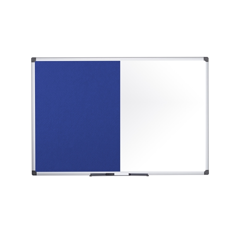 bi-office-xa0322170-kombitafel-maya-filz-blau-lackierter-stahl-magnetisch-trocken-abwischbare-tafel-90x60-cm-aluminiumrahmen
