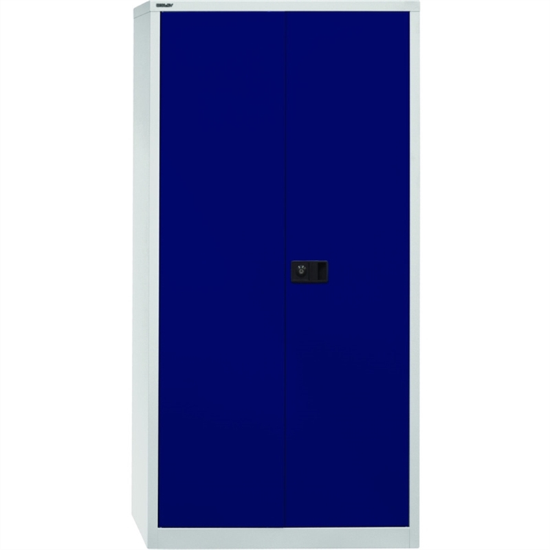 bisley-fluegeltuerenschrank-universal-schluesselschloss-914-x-400-x-1-806-mm-4-ordnerhoehen-3-boeden-lichtgrau-blau