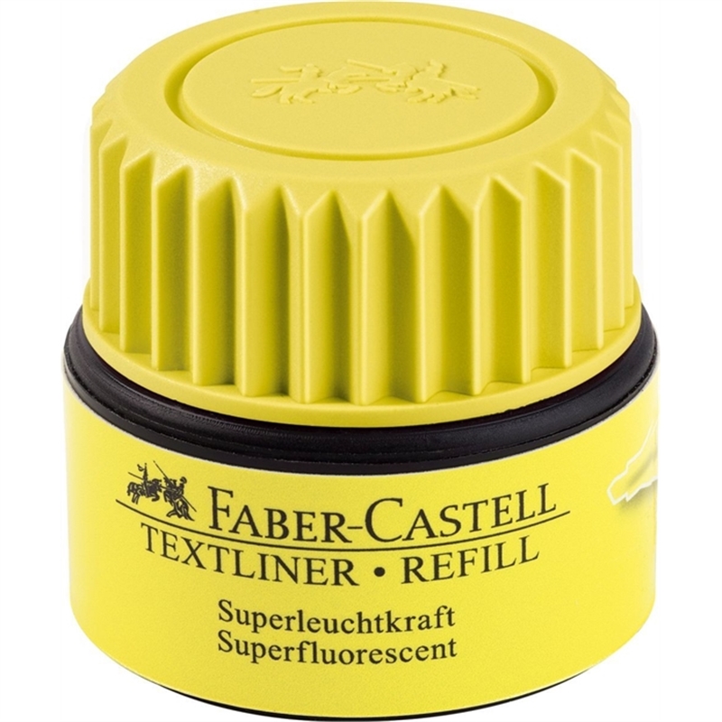 faber-castell-nachfuellstation-textliner-1549-automatic-refill-fuer-textmarker-schreibfarbe-gelb-25-ml