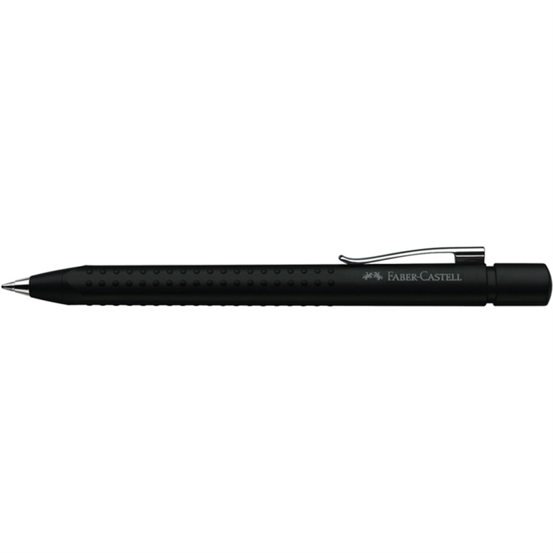 faber-castell-kugelschreiber-grip-2011-druckmechanik-m-schaftfarbe-schwarz-matt-schreibfarbe-blau-5-stueck