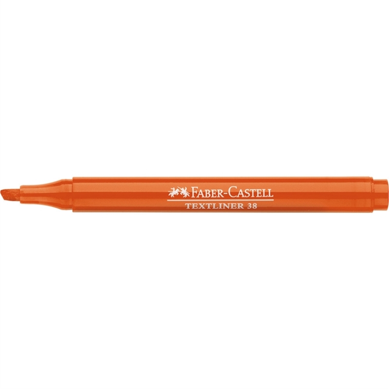 faber-castell-textmarker-textliner-38-schaftfarbe-in-schreibfarbe-transluzent-schreibfarbe-orange-10-stueck