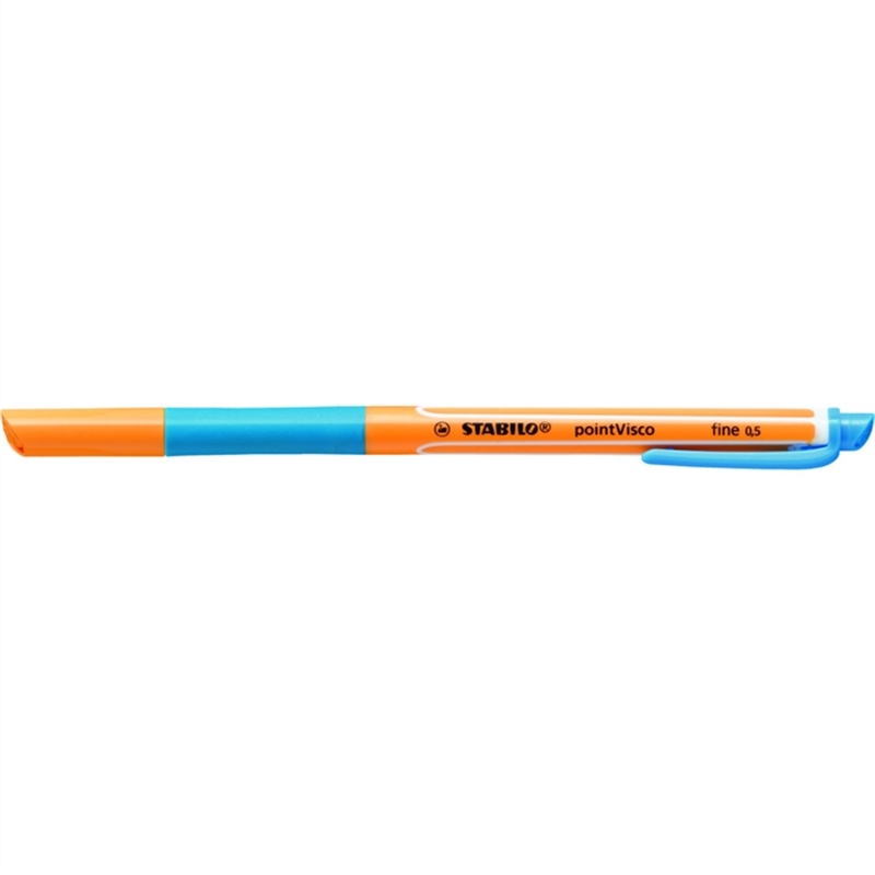 stabilo-tintenkugelschreiber-pointvisco-mit-kappe-0-5-mm-schreibfarbe-tuerkisblau
