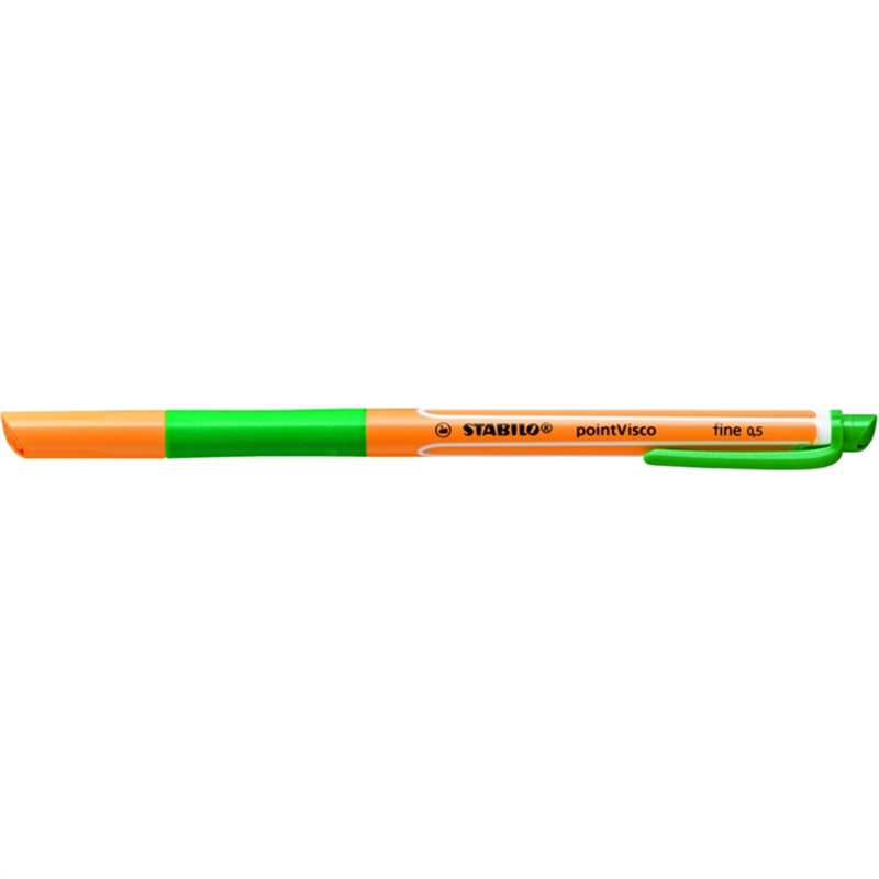 stabilo-tintenkugelschreiber-pointvisco-mit-kappe-0-5-mm-schreibfarbe-gruen