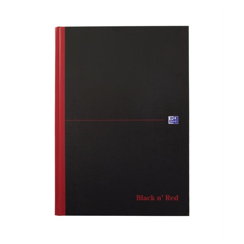 oxford-notizbuch-black-n-red-liniert-a4-90-g/m-optik-paper-einbandfarbe-schwarz/rot-70-blatt