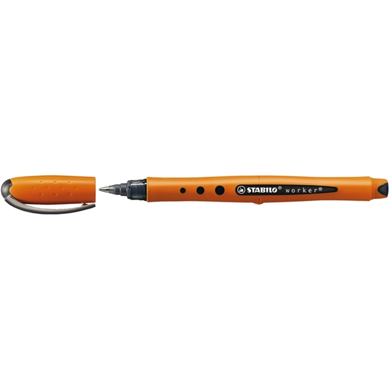 stabilo-tintenkugelschreiber-worker-mit-kappe-m-0-5-mm-schreibfarbe-schwarz