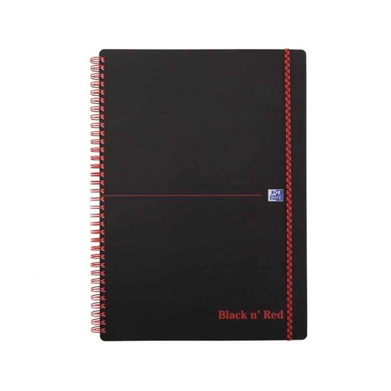 oxford-collegeblock-black-n-red-polypropylen-liniert-a4-90-g/m-optik-paper-hochweiss-einbandfarbe-schwarz/rot-70-blatt
