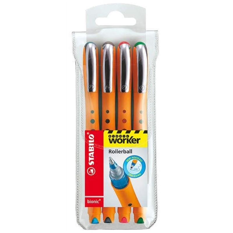 stabilo-tintenkugelschreiber-worker-mit-kappe-f-0-3-mm-schreibfarbe-4er-sortiert-4-stueck