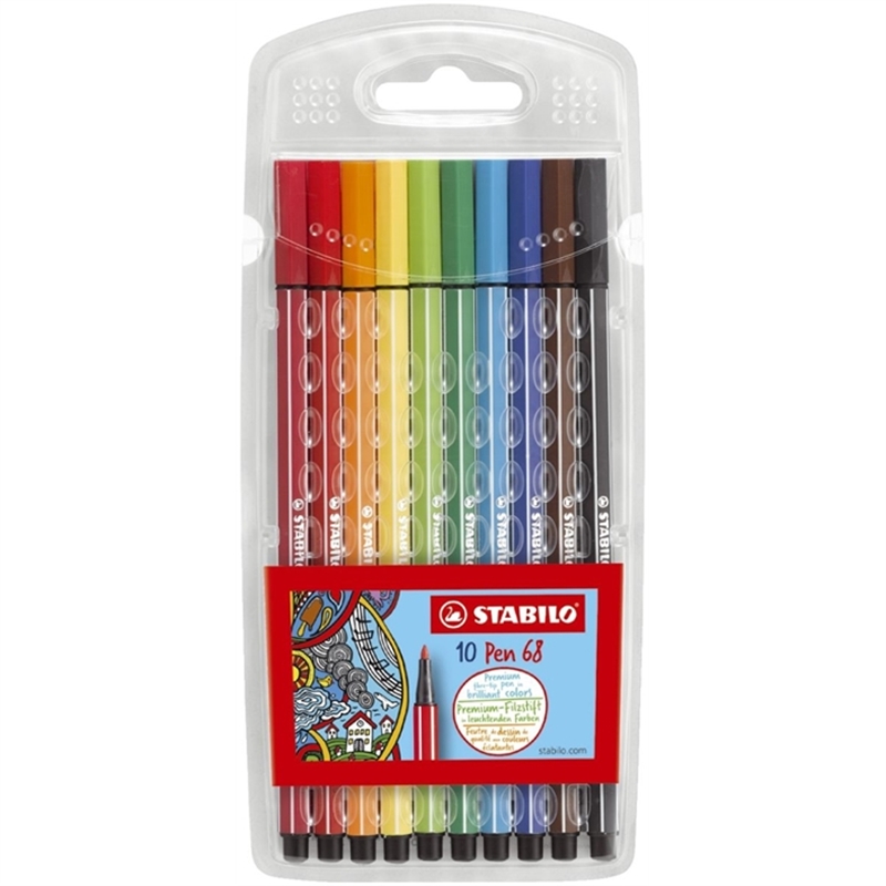 stabilo-faserschreiber-pen-68-m-1-mm-schreibfarbe-10er-sortiert-10-stueck