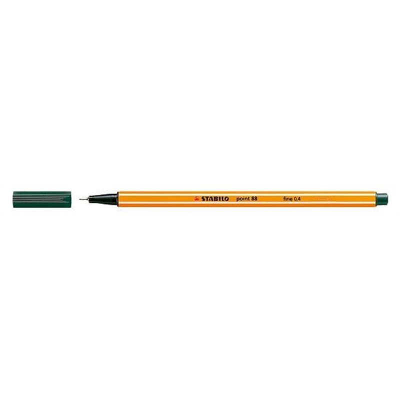 stabilo-fineliner-point-88-mit-kappe-0-4-mm-schreibfarbe-olivgruen