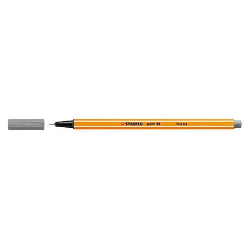 stabilo-fineliner-point-88-mit-kappe-0-4-mm-schreibfarbe-dunkelgrau