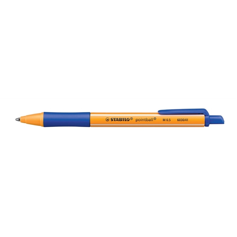 stabilo-kugelschreiber-pointball-druckmechanik-m-0-5-mm-schreibfarbe-blau