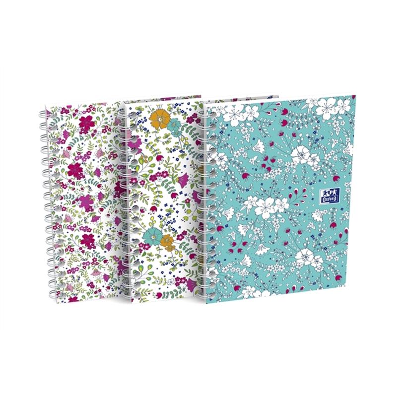 oxford-forme-floral-softcover-collegeblock-a6-50-blatt-90-g/m-kariert-5-x-5-mm