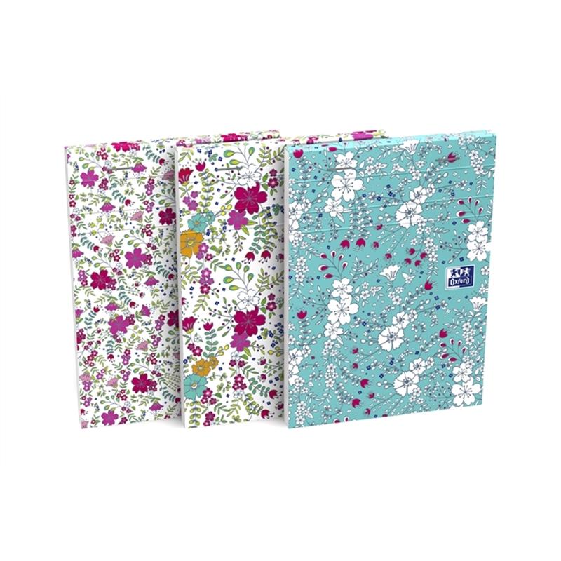 oxford-forme-floral-softcover-notizblock-a6-80-blatt-90g/m-mit-perforation-liniert-6-mm