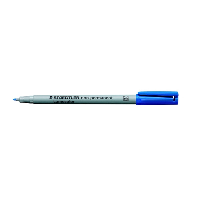 staedtler-oh-stift-lumocolor-315-m-nachfuellbar-non-permanent-1-mm-schaftfarbe-grau-schreibfarbe-blau