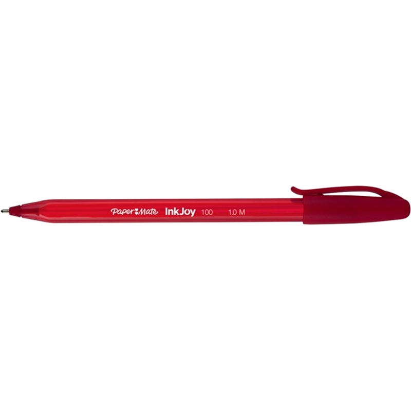 paper-mate-kugelschreiber-inkjoy-100-mit-kappe-m-schreibfarbe-rot